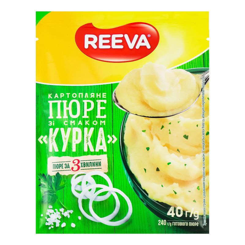 Пюре картопляне Reeva зі смаком курки 40 г